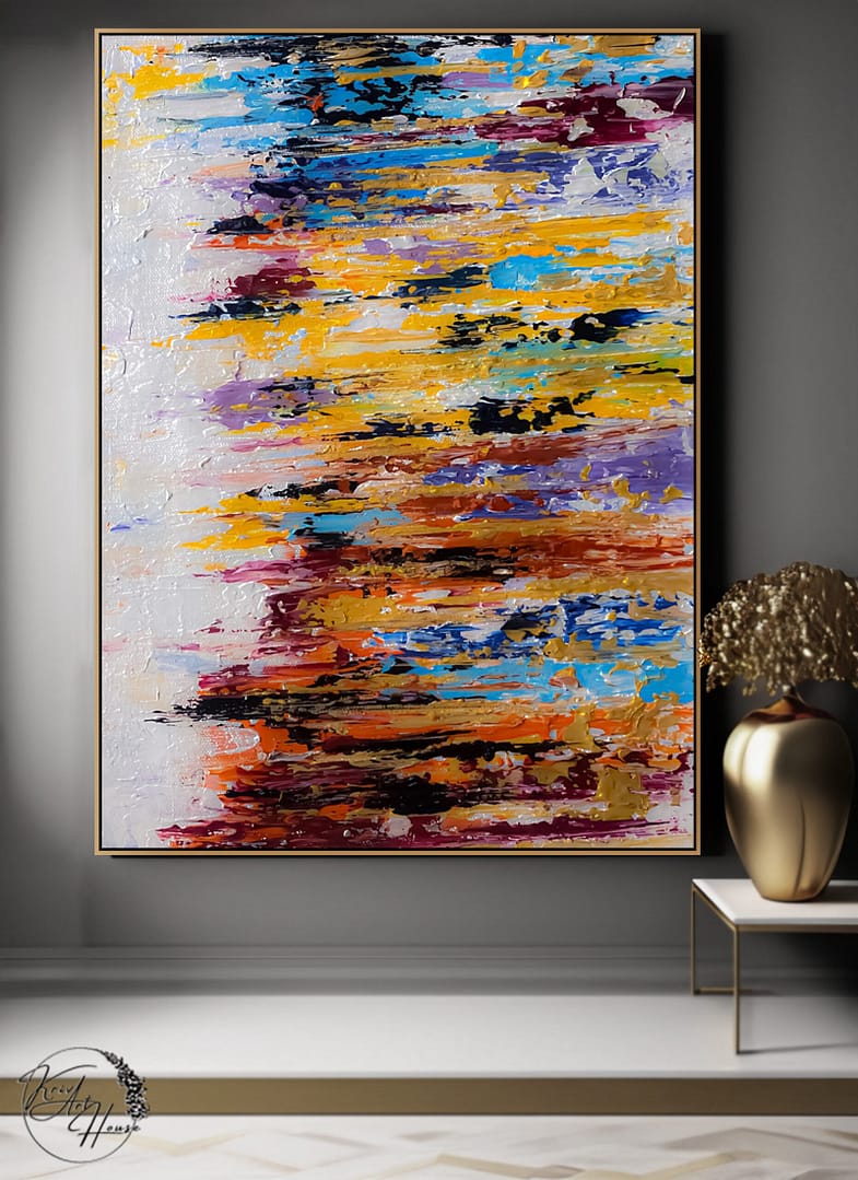 large abstract painting on canvas