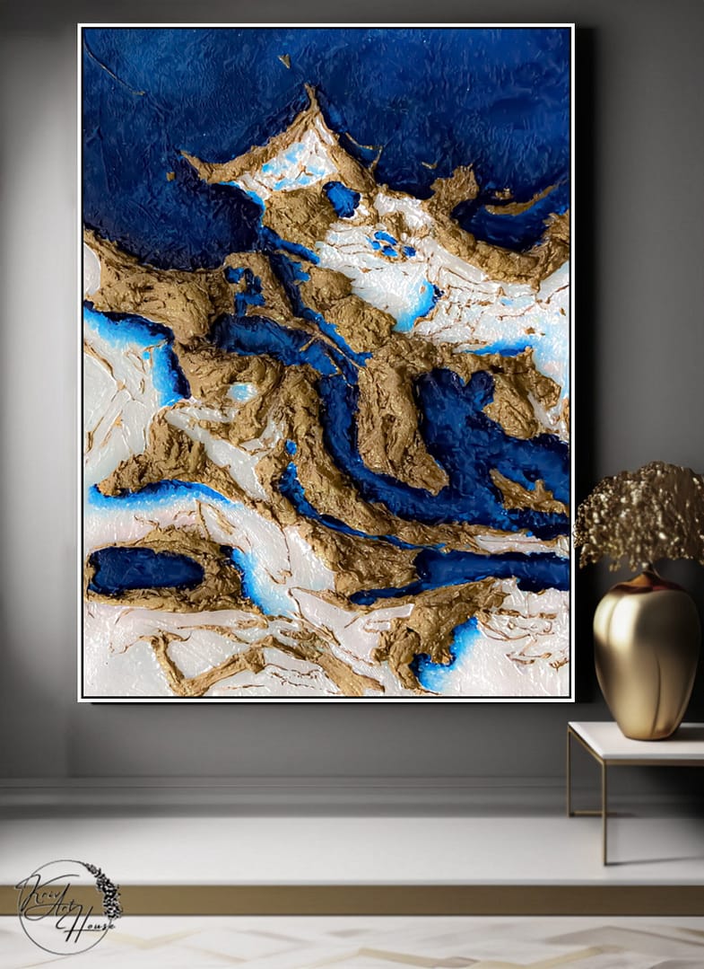 large abstract painting on canvas