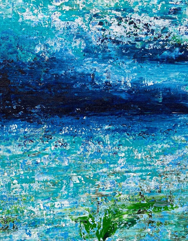 oversized abstract painting on canvas
