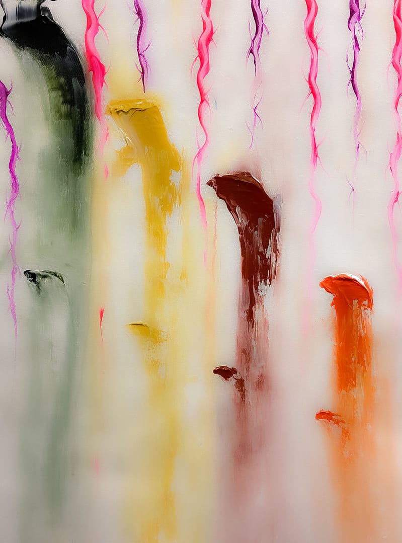 home wall drip painting