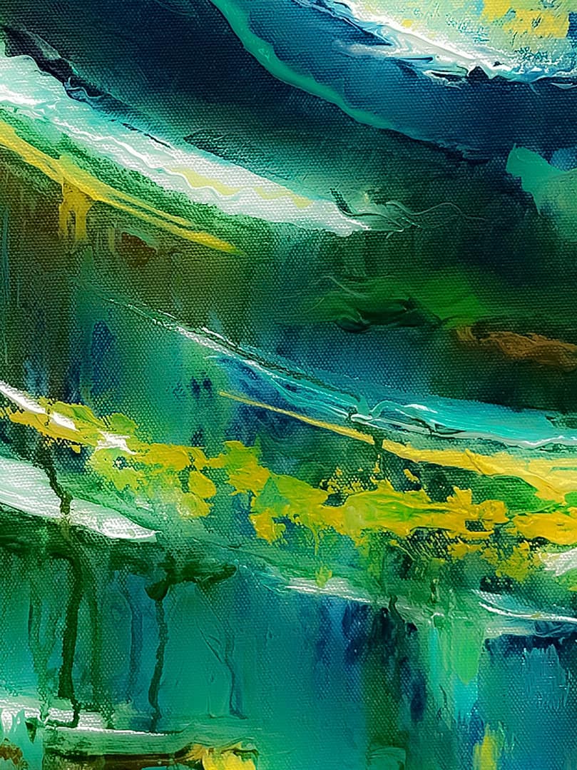 green textured painting