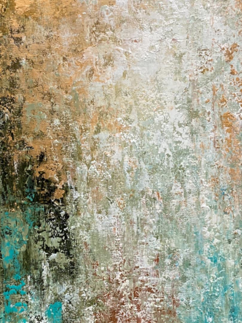Painting abstract on canvas