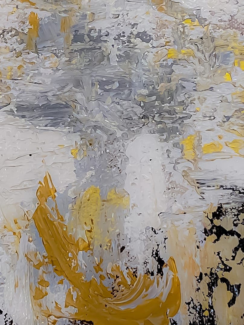 oversized abstract painting on canvas