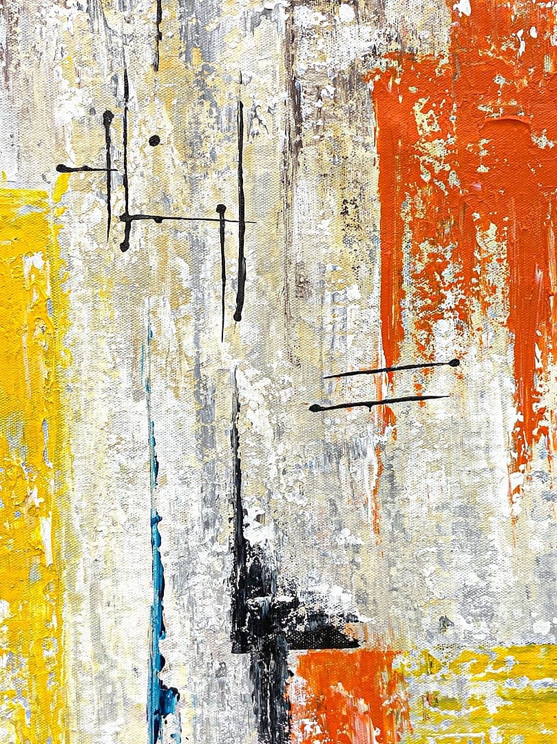Painting abstract on canvas