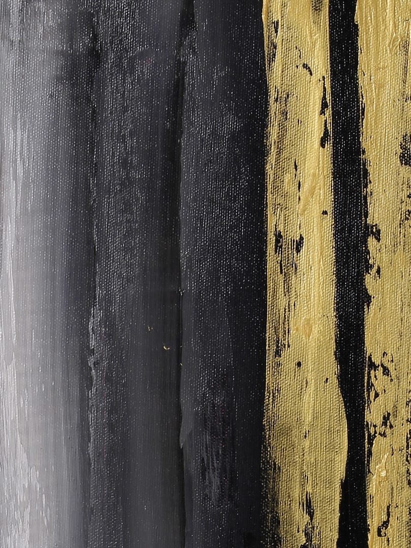 minimal black gold painting