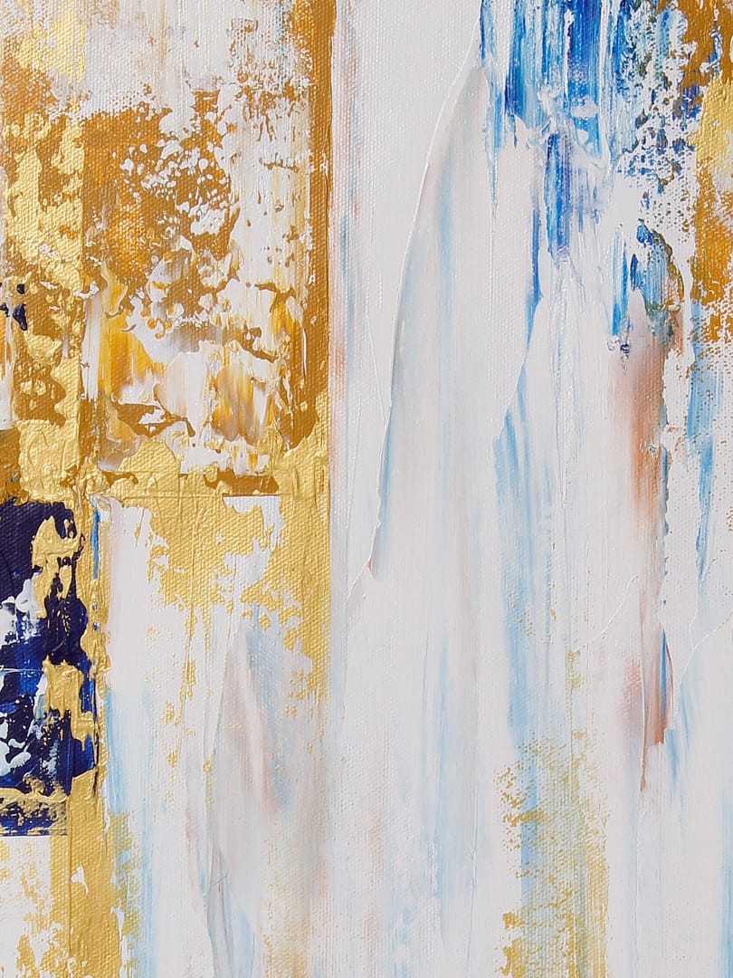 abstract blue gold art