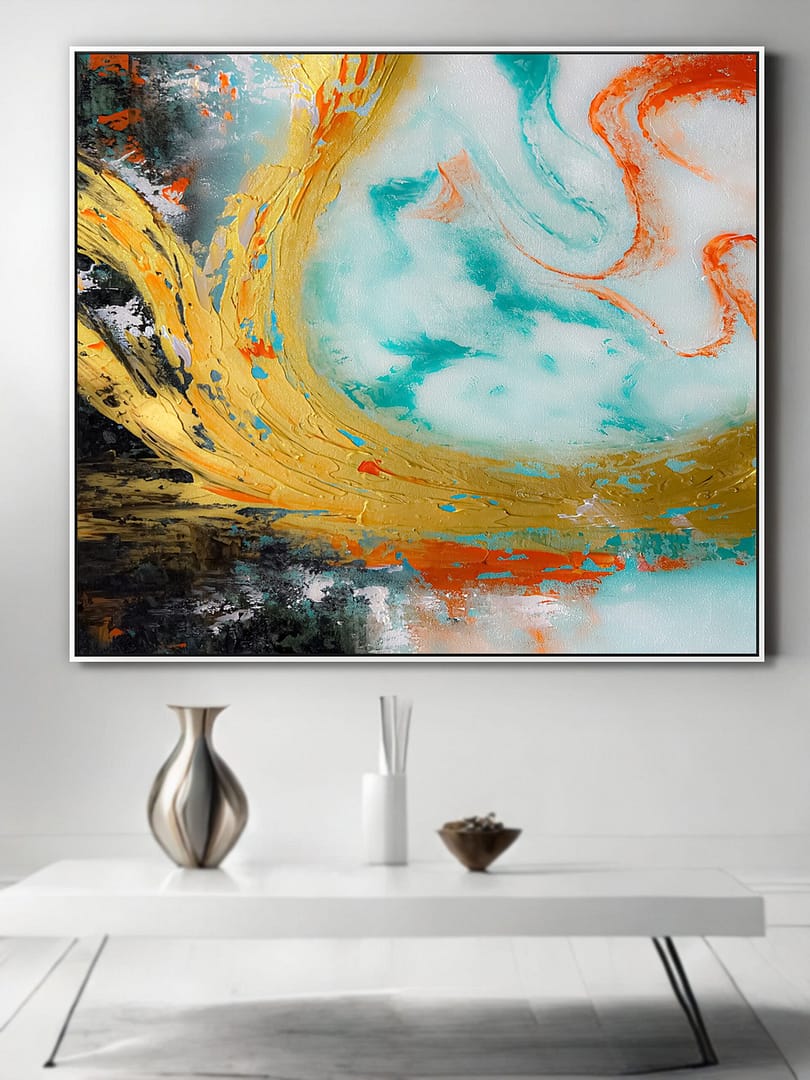 textured multi color wall art