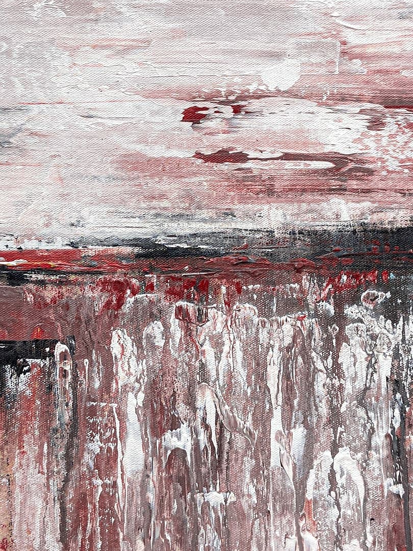 abstract waterfall wall art
