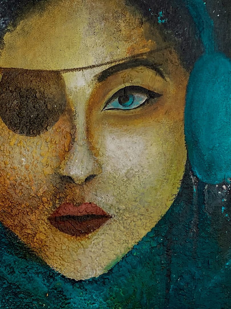 Painting abstract on canvas