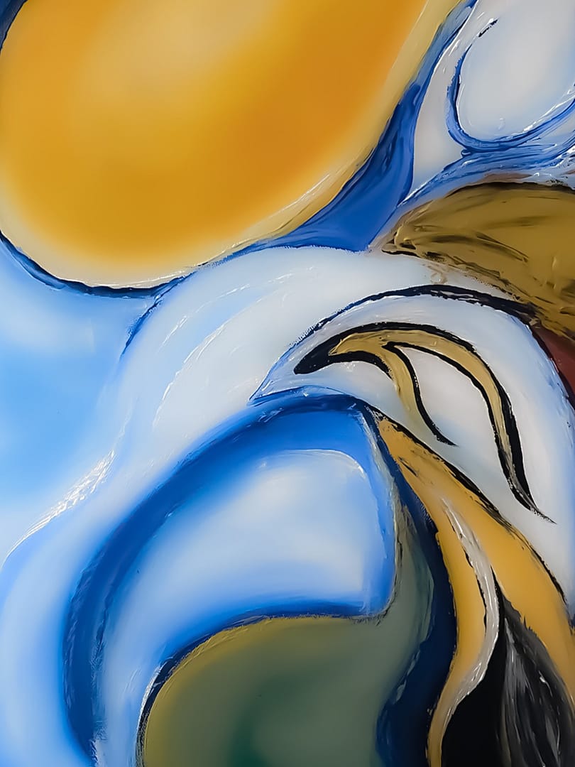 large abstract painting on canvas