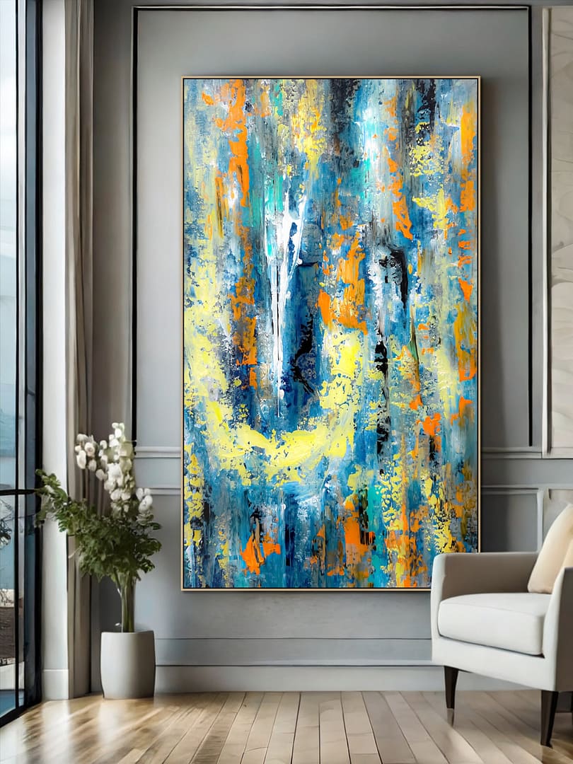 acrylic Painting with gold