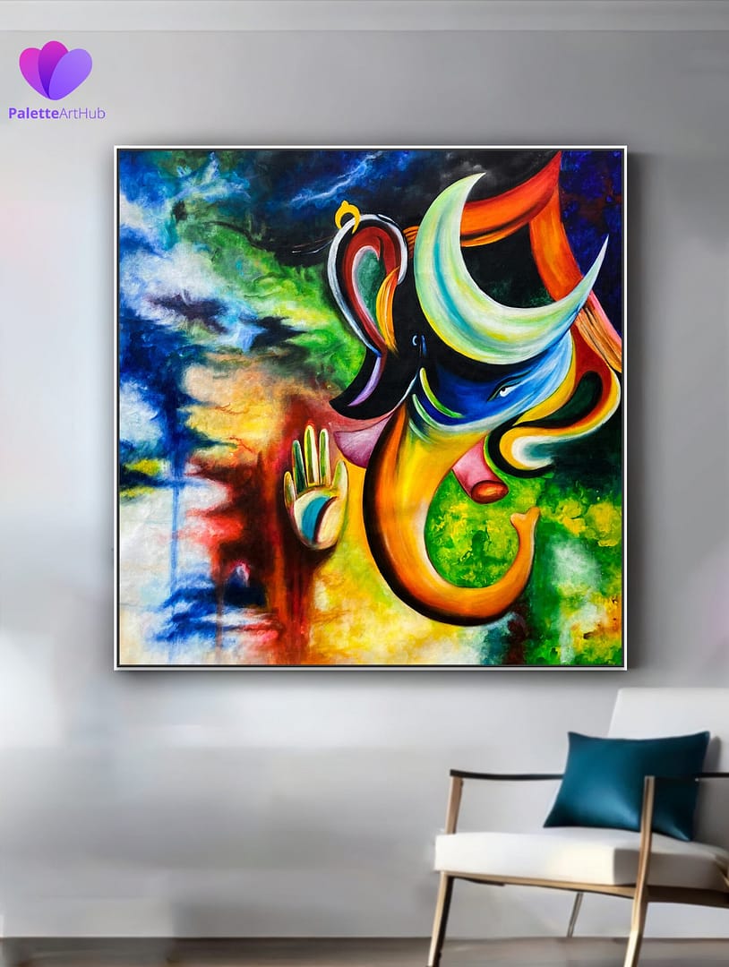 abstract canvas painting