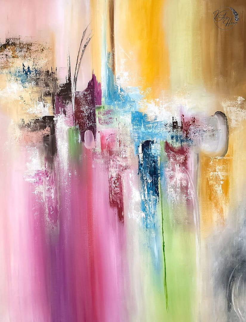 colorful abstract painting on canvas