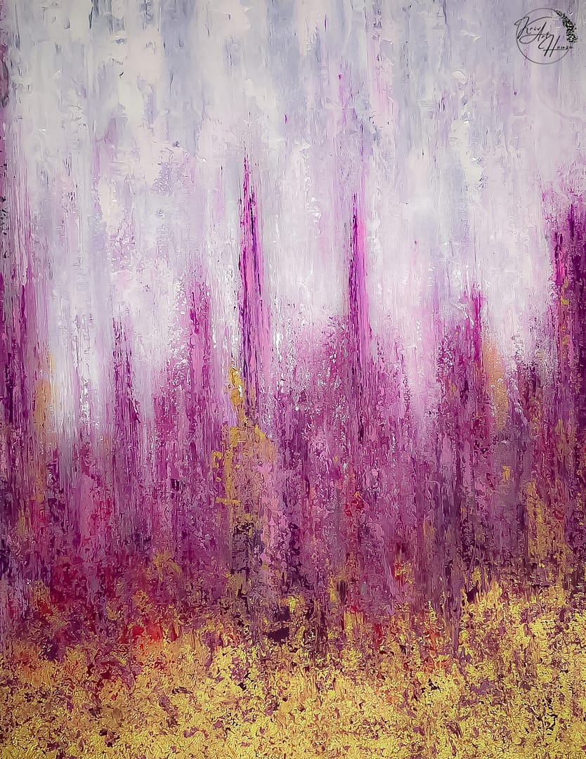 Painting abstract artwork
