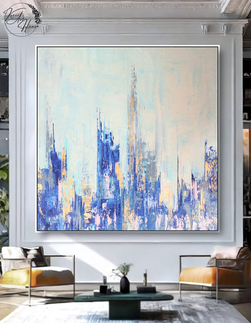 city wall art abstract painting