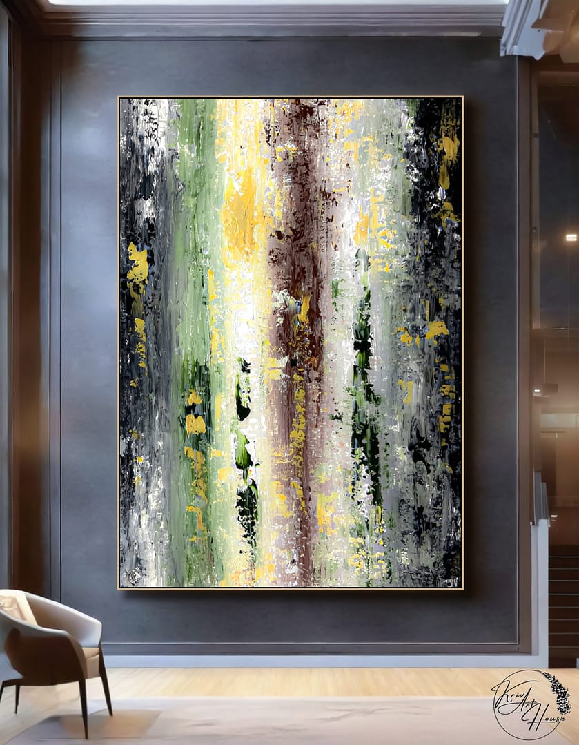 Painting abstract on canvas