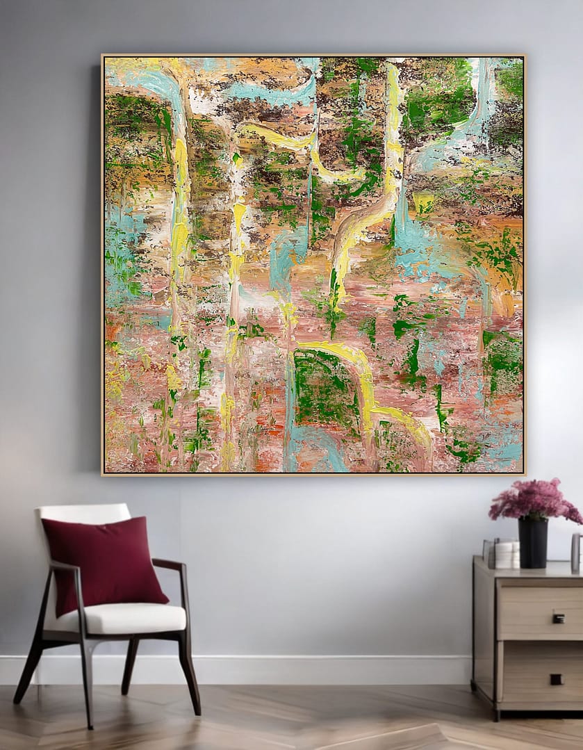 abstract artwork on canvas