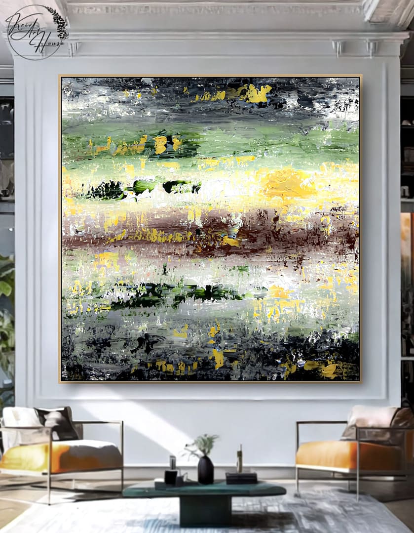 Painting abstract landscape