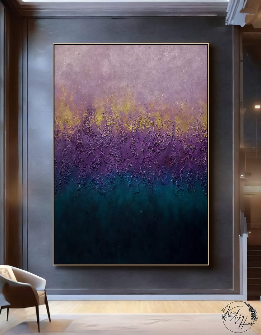 Painting abstract on canvas