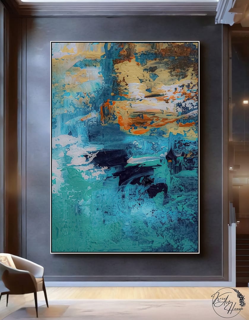 Painting abstract canvas