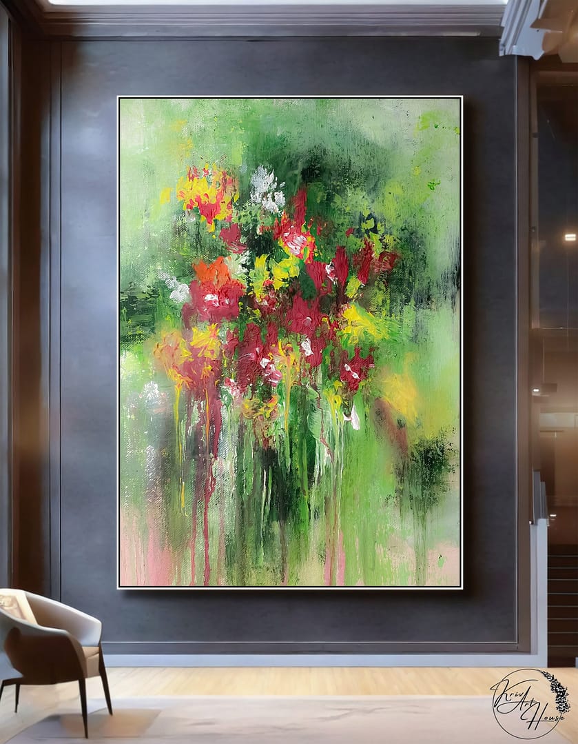 Painting abstract landscape