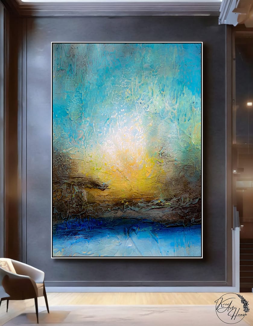 abstract painting in canvas