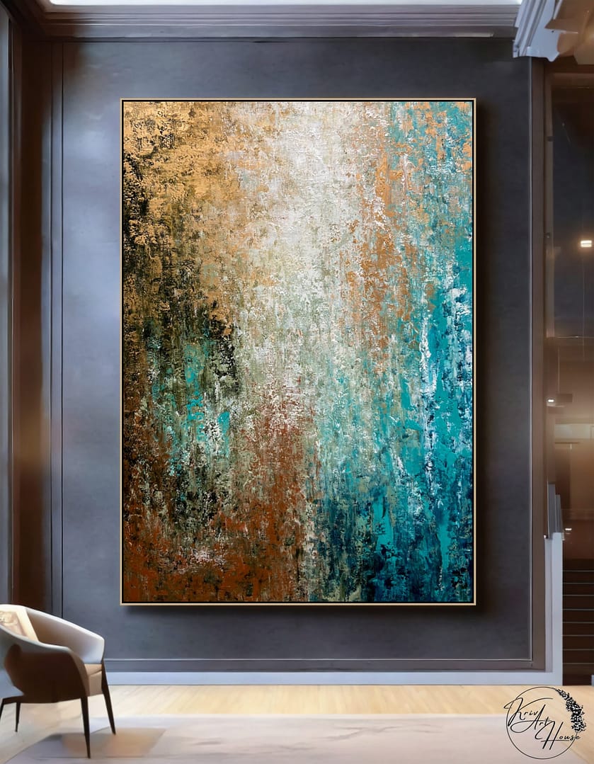 Painting abstract canvas