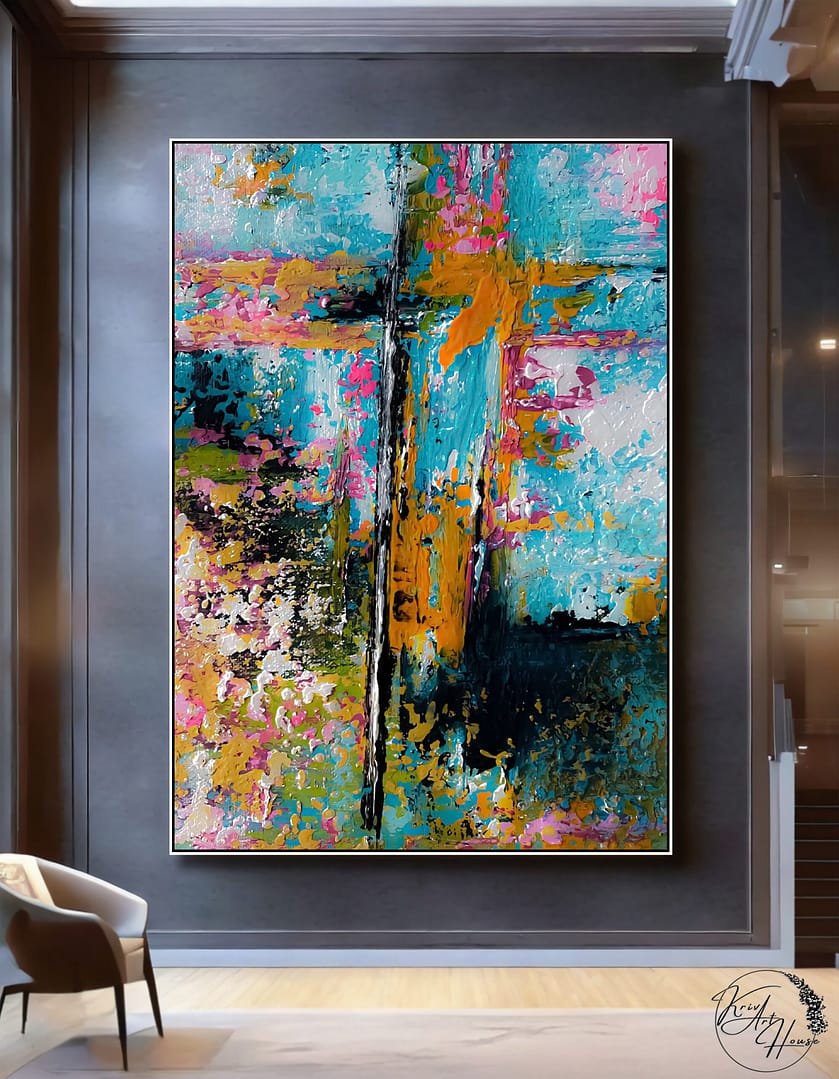 Painting abstract canvas