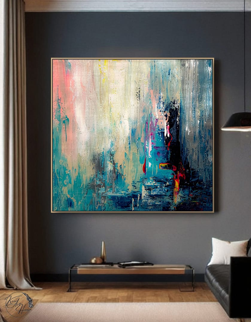 modern abstract painting on canvas