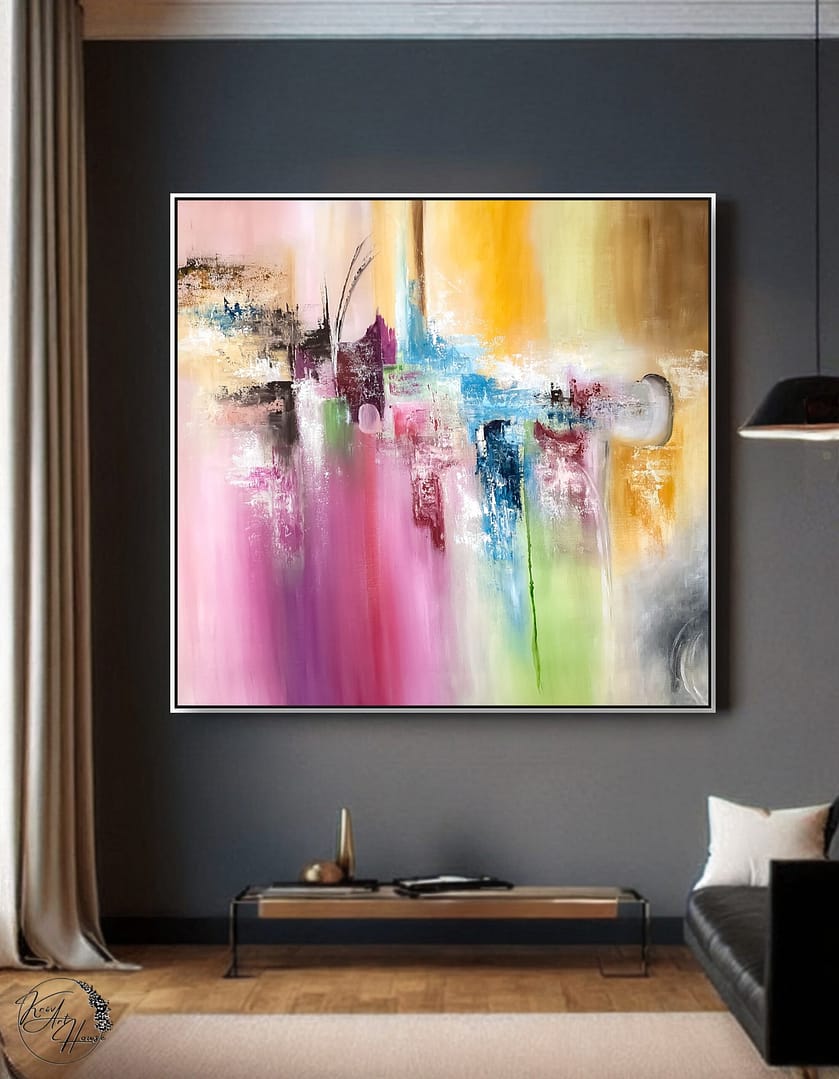 Painting abstract canvas