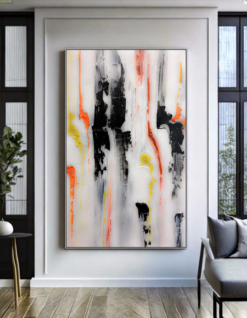 line art abstract painting