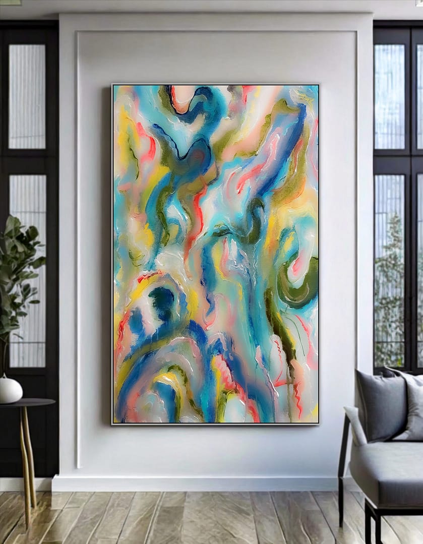 abstract colorful art painting