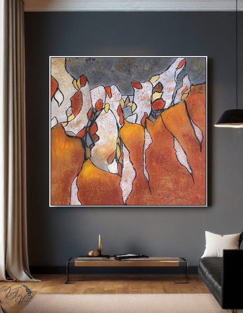 Painting abstract artwork