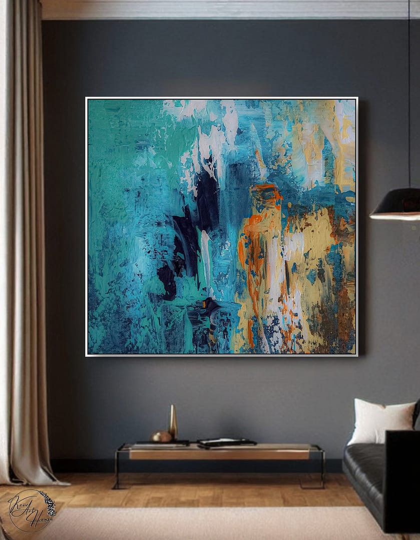 Painting abstract canvas