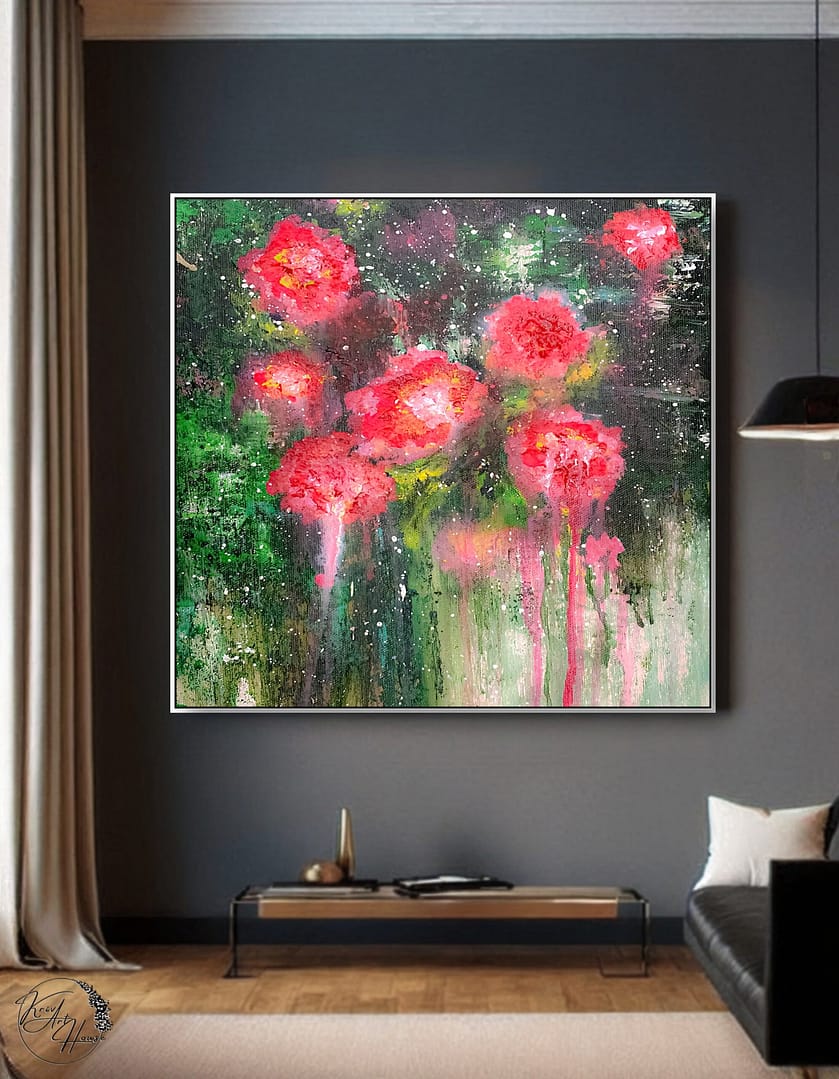 Abstract painting on canvas