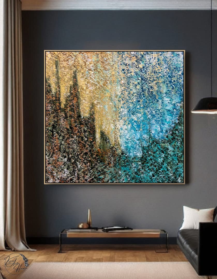 abstract painting in canvas