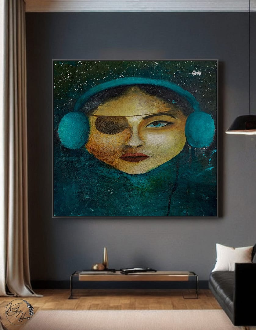 Painting abstract canvas