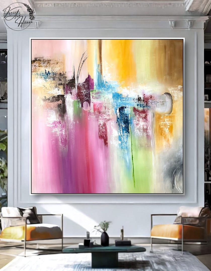 colorful abstract painting wall decor