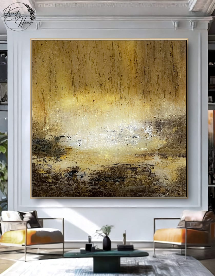 abstract painting in canvas