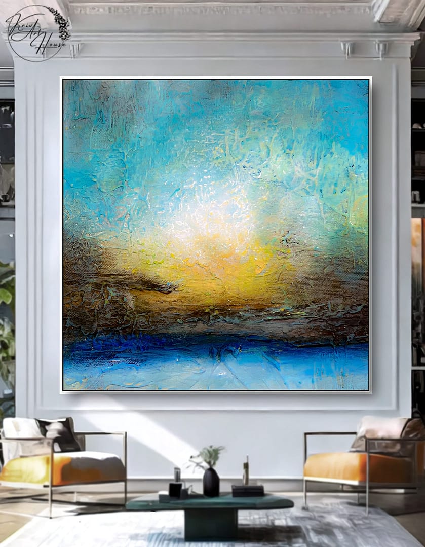 large abstract painting on canvas