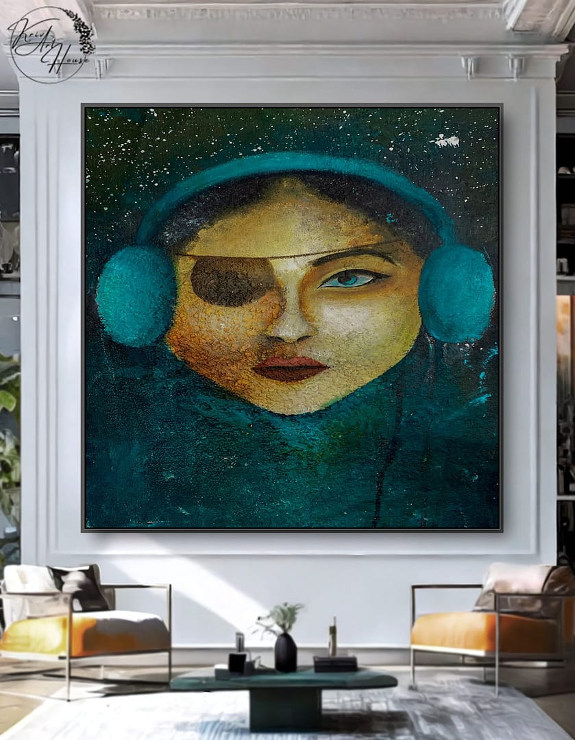Painting abstract artwork