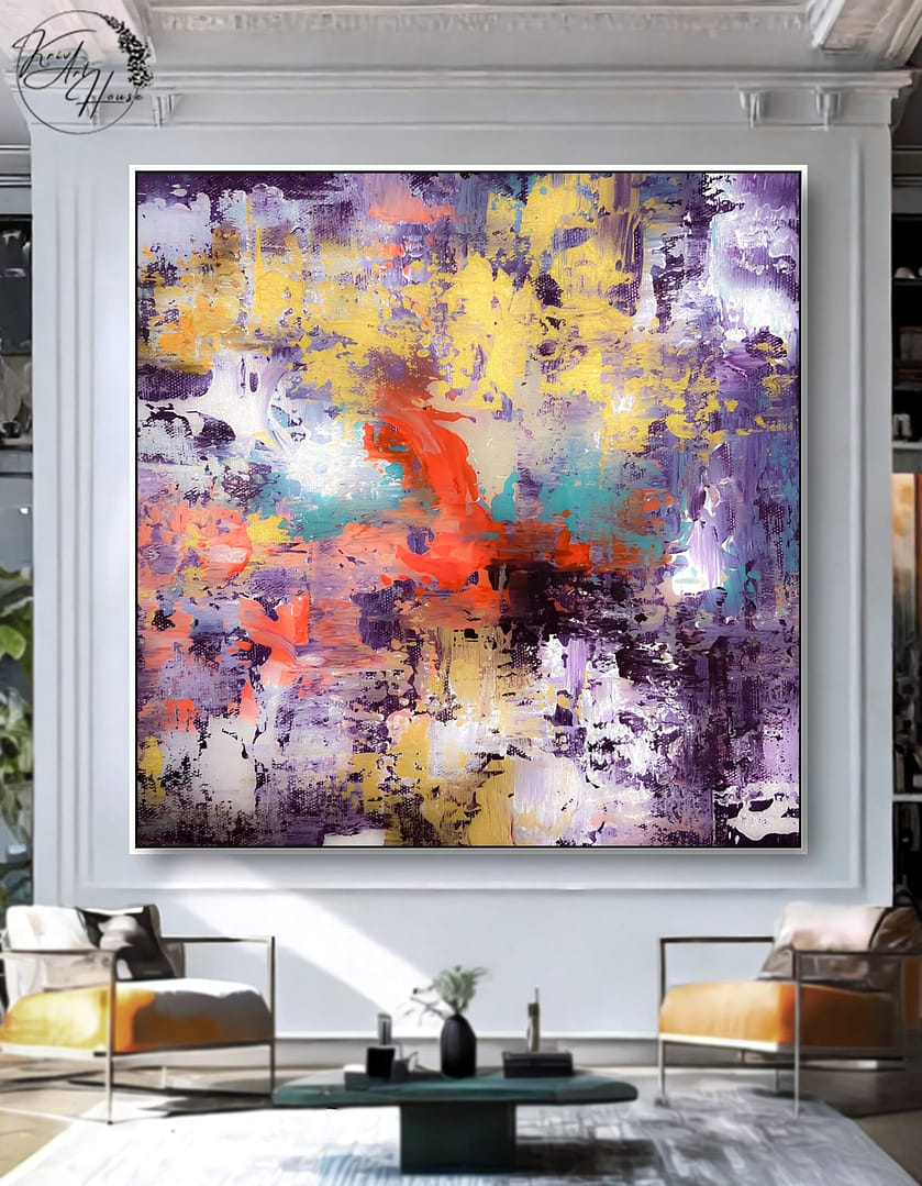 Painting abstract artwork