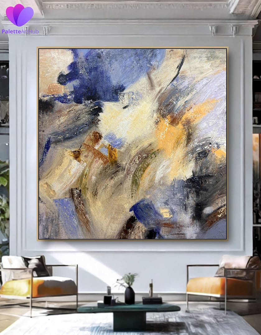 abstract painting white