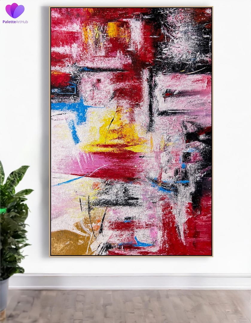 Painting abstract canvas