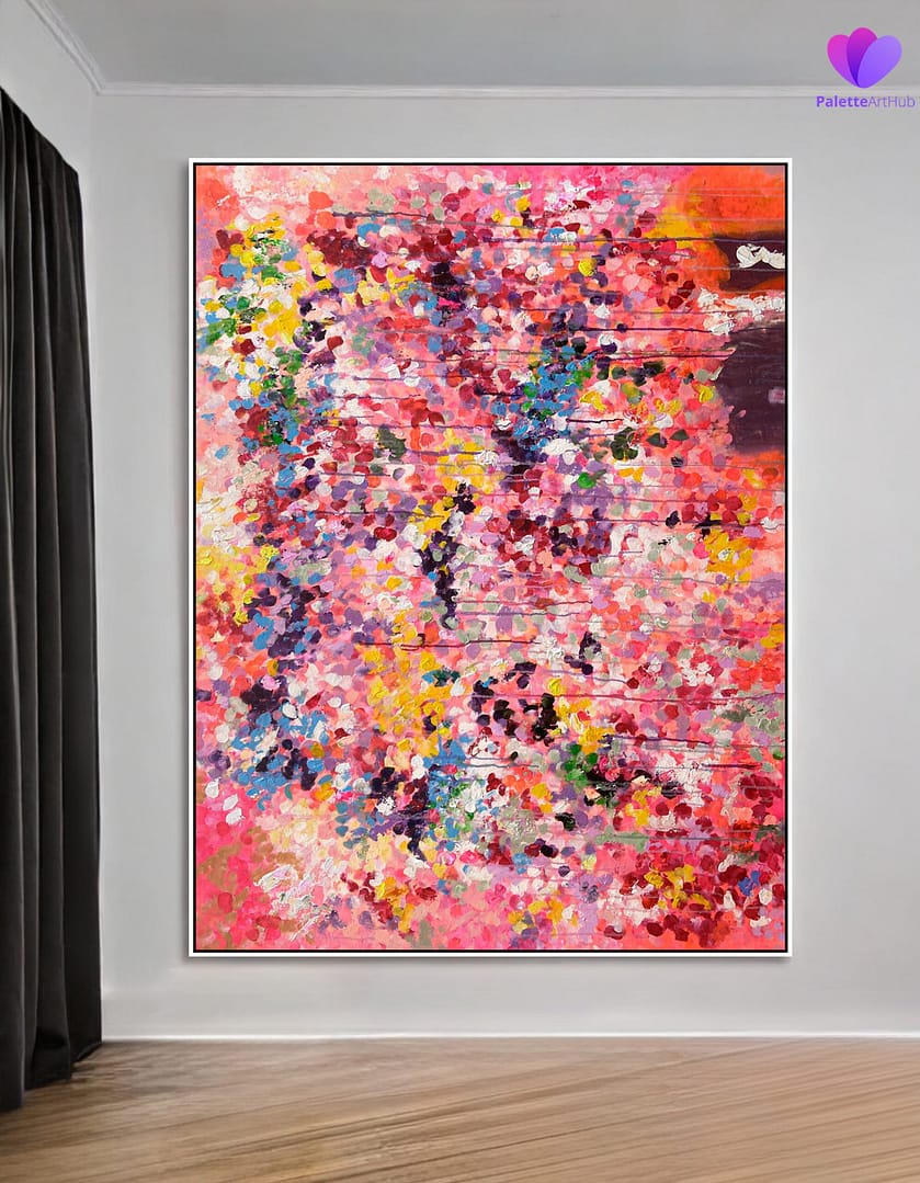 Extra Large Abstract Dot Wall Art Painting On Canvas For Living Room - Image 6