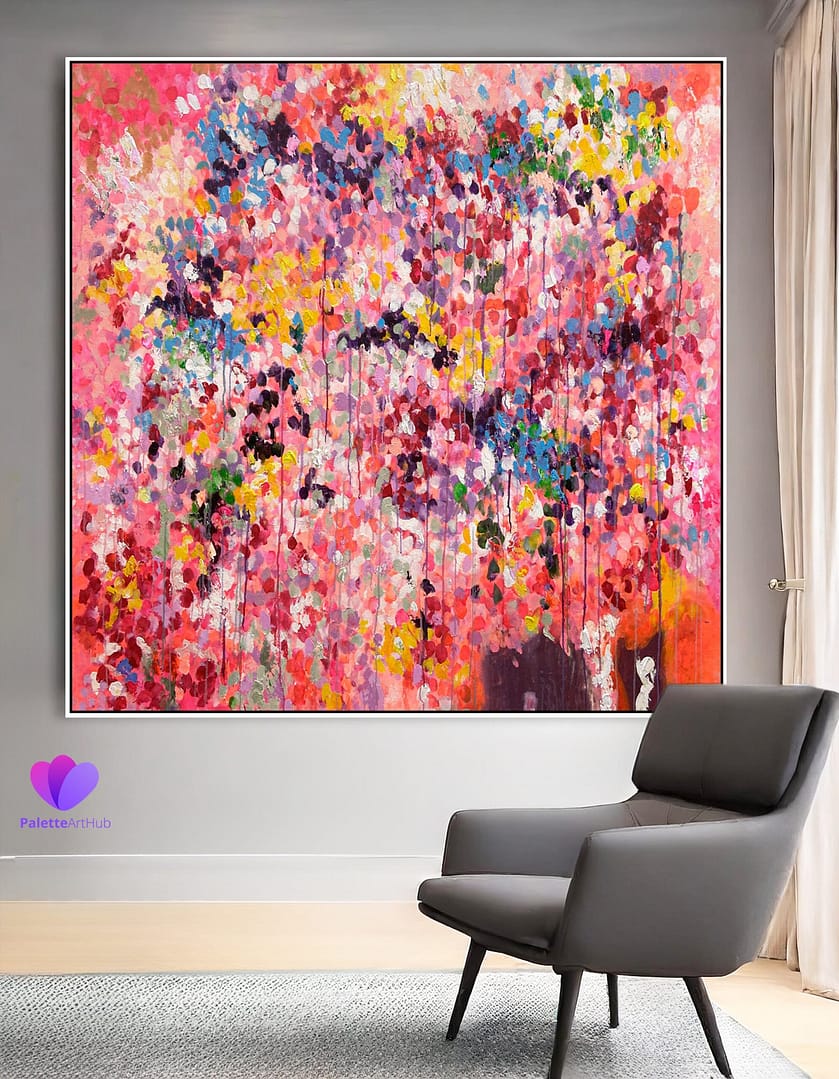 Extra Large Abstract Dot Wall Art Painting On Canvas For Living Room - Image 5