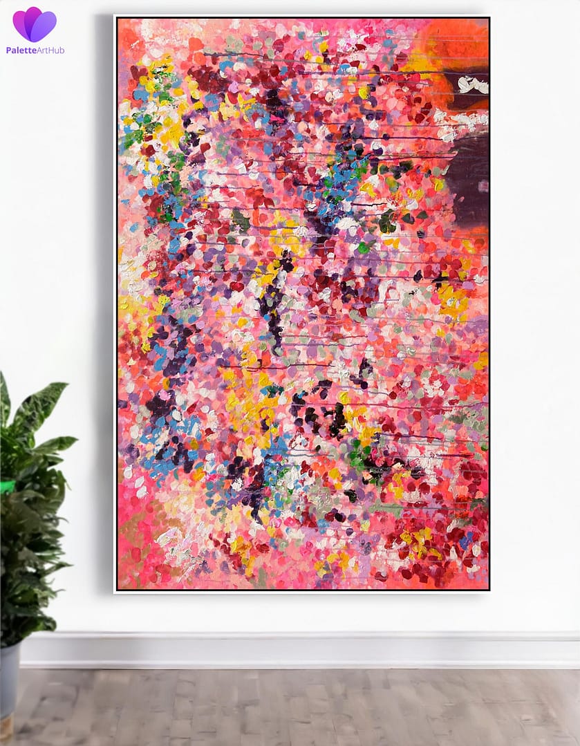Extra Large Abstract Dot Wall Art Painting On Canvas For Living Room - Image 4
