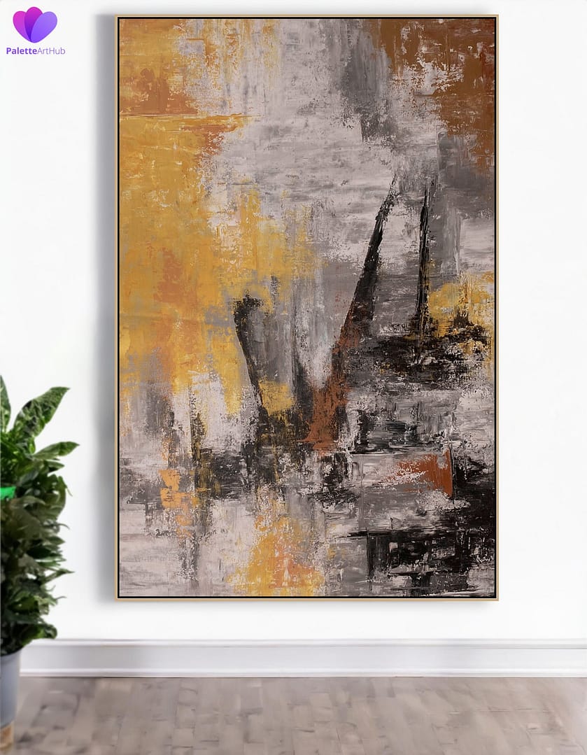 large abstract painting on canvas