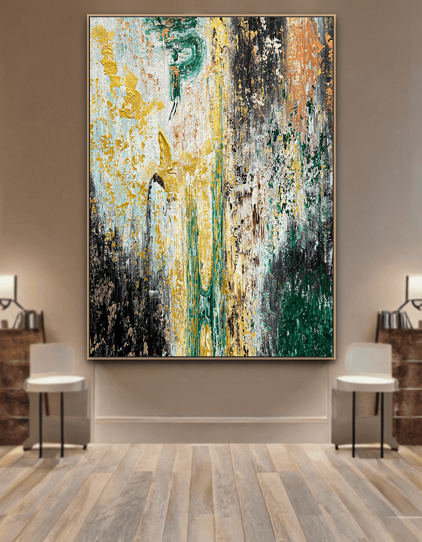 Abstract Large Original Artwork On Canvas Nature Painting For Office Wall - Image 6