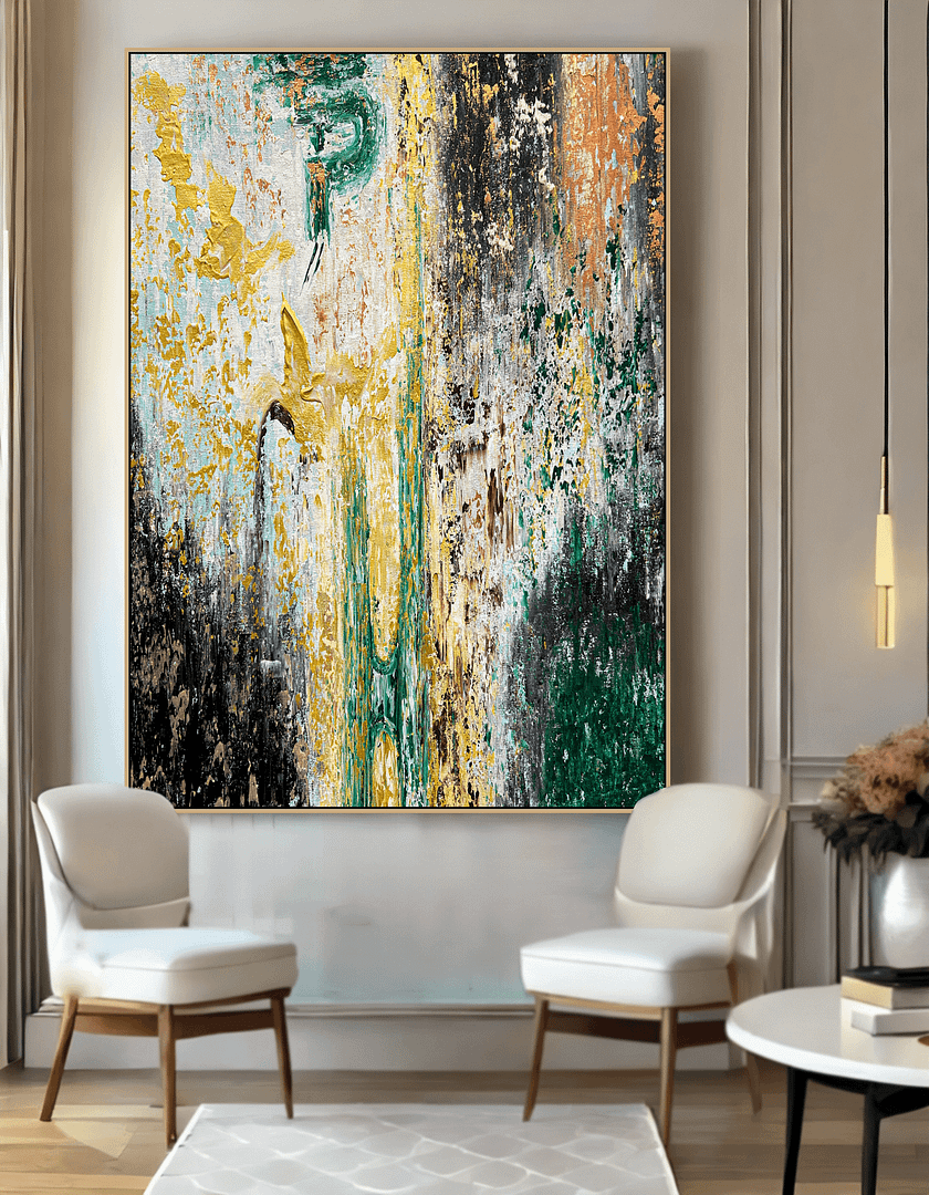 Abstract Large Original Artwork On Canvas Nature Painting For Office Wall - Image 5